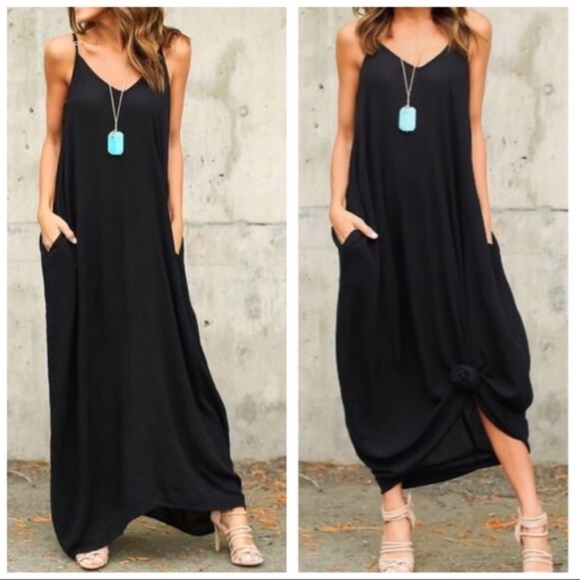 Couture Gypsy Dresses & Skirts - ✨ Last one! NEW Black oversized Cocoon Maxi ✨